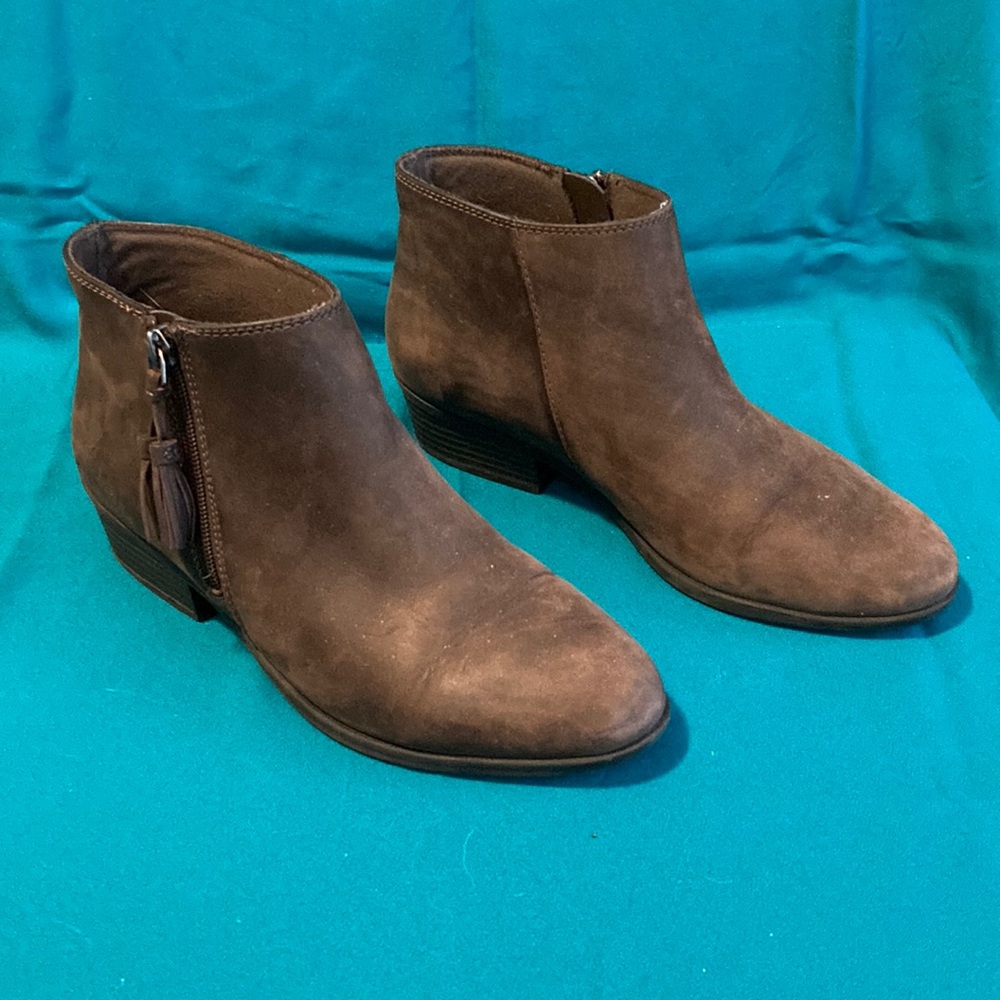 Clarks booties, brown size 8